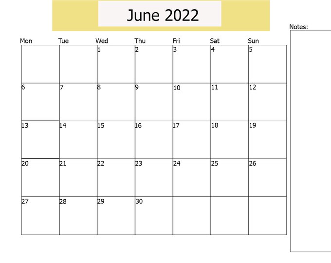 june 2022 printable calendarjune2022 kalender june printable etsy finland