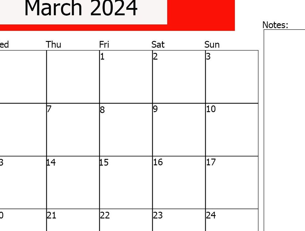 March 2024 Calendar Printablecalendar March 2024 Printablestudent