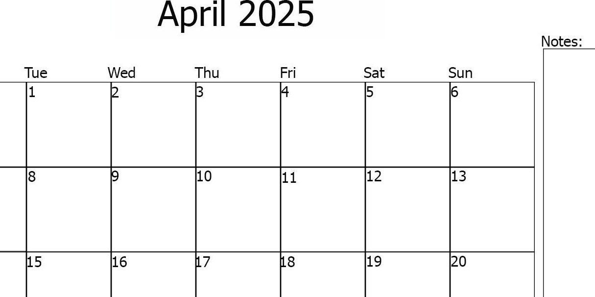 2025 Digital Printable Calendar, April 2025 Calendar Printable, 2025