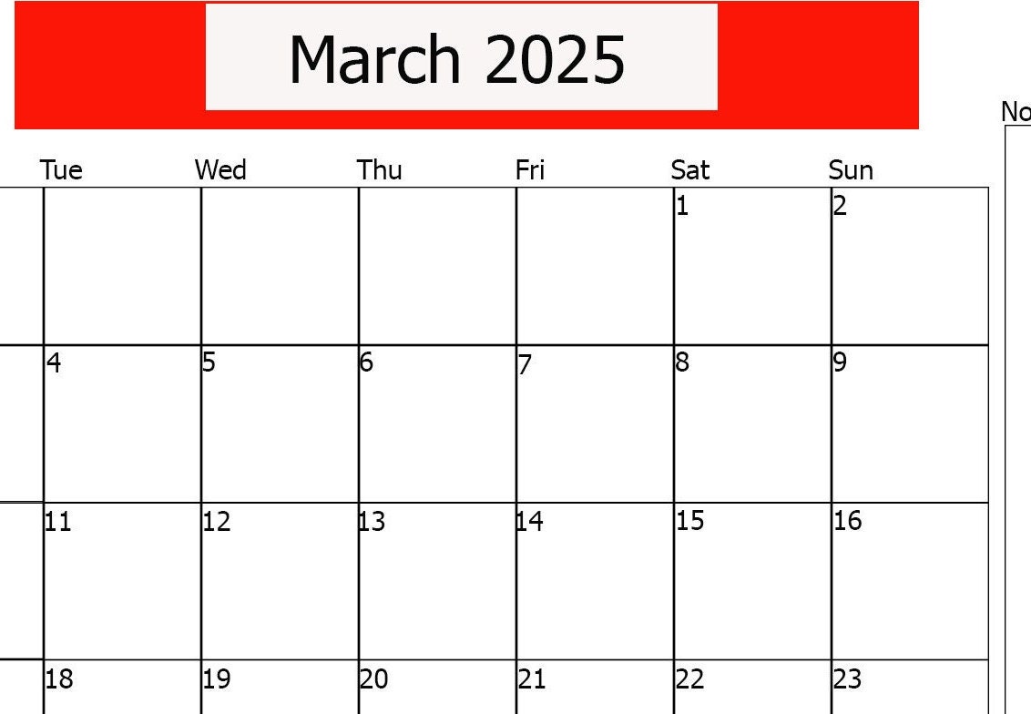 March 2025 Calendar Printable, Calendar March 2025 Printable, Student