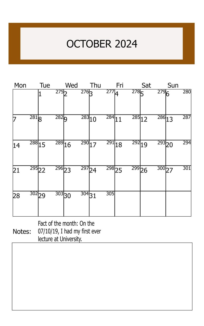OCTOBER 2024 STUDENT Calendar keep Track of Your Busy Etsy