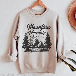 Mountain Adventure Sweatshirt, Outdoor Nature Lover Gift, Mountain Vacation Sweatshirt, Camping Sweatshirt, Mountain Lover Gifts, Sweatshirt