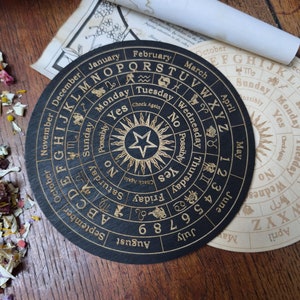 Planche de radiesthésie pour Arts Divinatoires / Planche de divination (ésotérisme, pagan, ouija, sorcellerie, wicca, sorcière, magie)
