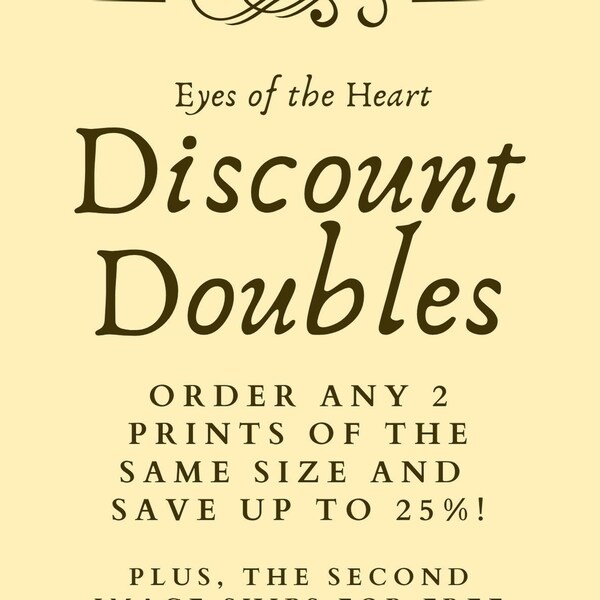 DISCOUNT DOUBLES: Purchase any TWO Giclee Prints of the Same Size and Save Up to 25%!  These make beautiful Catholic Christian gifts.