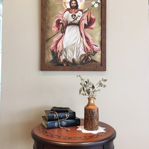 St. Joseph, Guardian of Virgins. Beautiful, Powerful, Original Catholic devotional image. Giclee Fine Art Print. Titled Custos Virginum. image 5