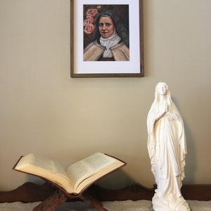 St. Therese of Lisieux Patron Saint Portrait. Beautiful Catholic Wall Art & Home Decor. Giclee Fine Art Print. Titled Confidence and Love. image 6