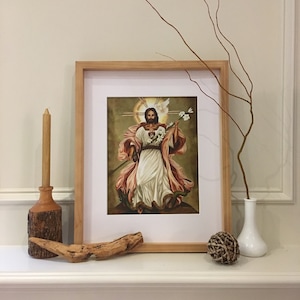 St. Joseph, Guardian of Virgins. Beautiful, Powerful, Original Catholic devotional image. Giclee Fine Art Print. Titled Custos Virginum. image 4