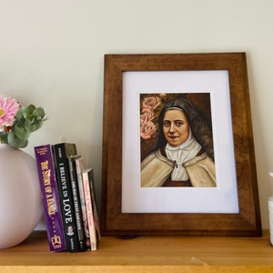 St. Therese of Lisieux Patron Saint Portrait. Beautiful Catholic Wall Art & Home Decor. Giclee Fine Art Print. Titled Confidence and Love. image 5