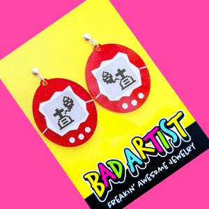 Dead 90&#39;s Digital Pet Novelty Acrylic Earrings