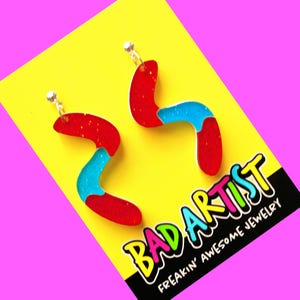 Candy Worm Acrylic Earrings