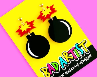 Bomb Acrylic Earrings