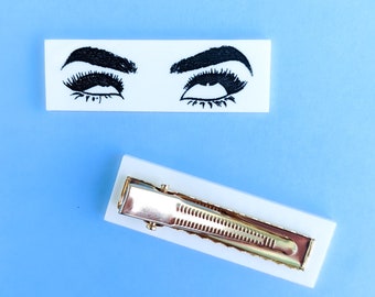 Eyeroll Acrylic Statement Hair Clip