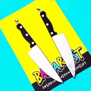 Knife Acrylic Earrings