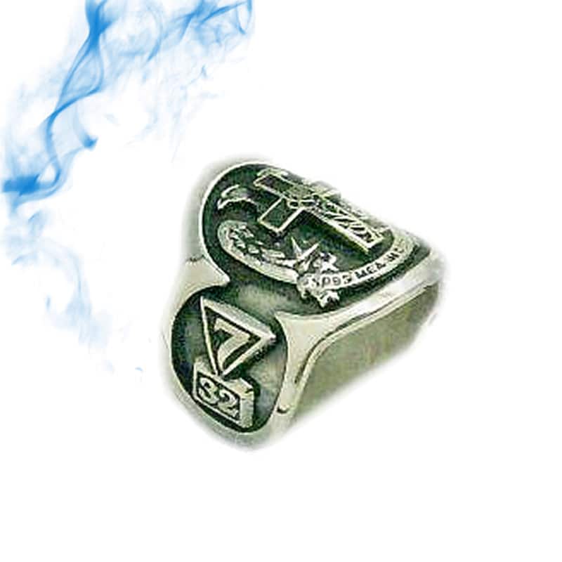 Silver Scottish Rite Rings Solid Sterling Silver Masonic Scottish Rite Rose Cross Mens Ring ...