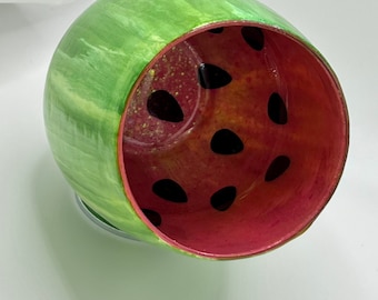 Watermelon peekaboo 20.5 fl oz stemless wine glass