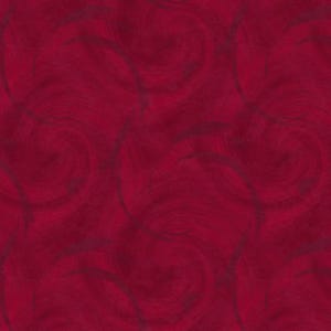 May include: Seamless pattern featuring a deep red background with swirling, textured brushstrokes in a darker shade of red. The design has a painterly, abstract quality, suitable for various applications.