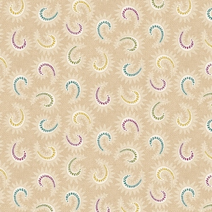 108 Inch Wide Quilt Fabric: Toast Paisley by Kim Diehl from Henry Glass