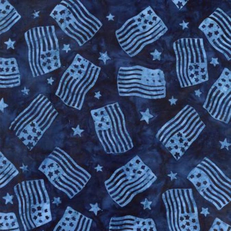 44/45 Inch Wide -brave Blue Tossed USA Flags - From Timeless Treasures ...