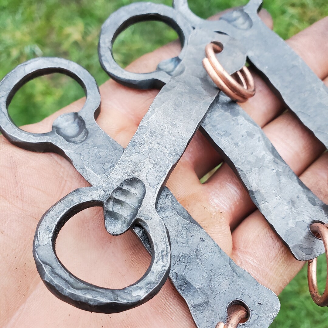 Hand Forged Keychain Bottle Opener With Hand Made Copper Key Ring - Etsy