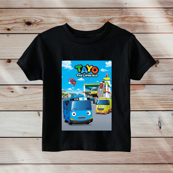 Fan Art Tayo Bus Graphic Tee Shirts Tailles Toddler 2T-6T