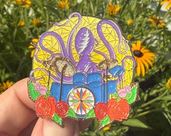 JRAD Drumming Octopus Pin “OG” Variante