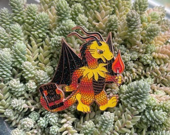 Ernte Mond ""Loose on the Town"" Drache aus Emaille"