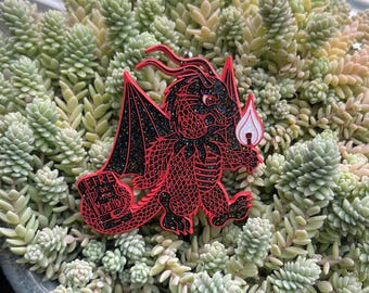 Emaille Pin - Freund des Teufels ""Loose on the Town"" Drache."