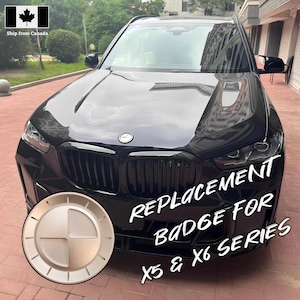 Aluminum Emblem for BMW X5 X6 Matte Black & Silver Badge