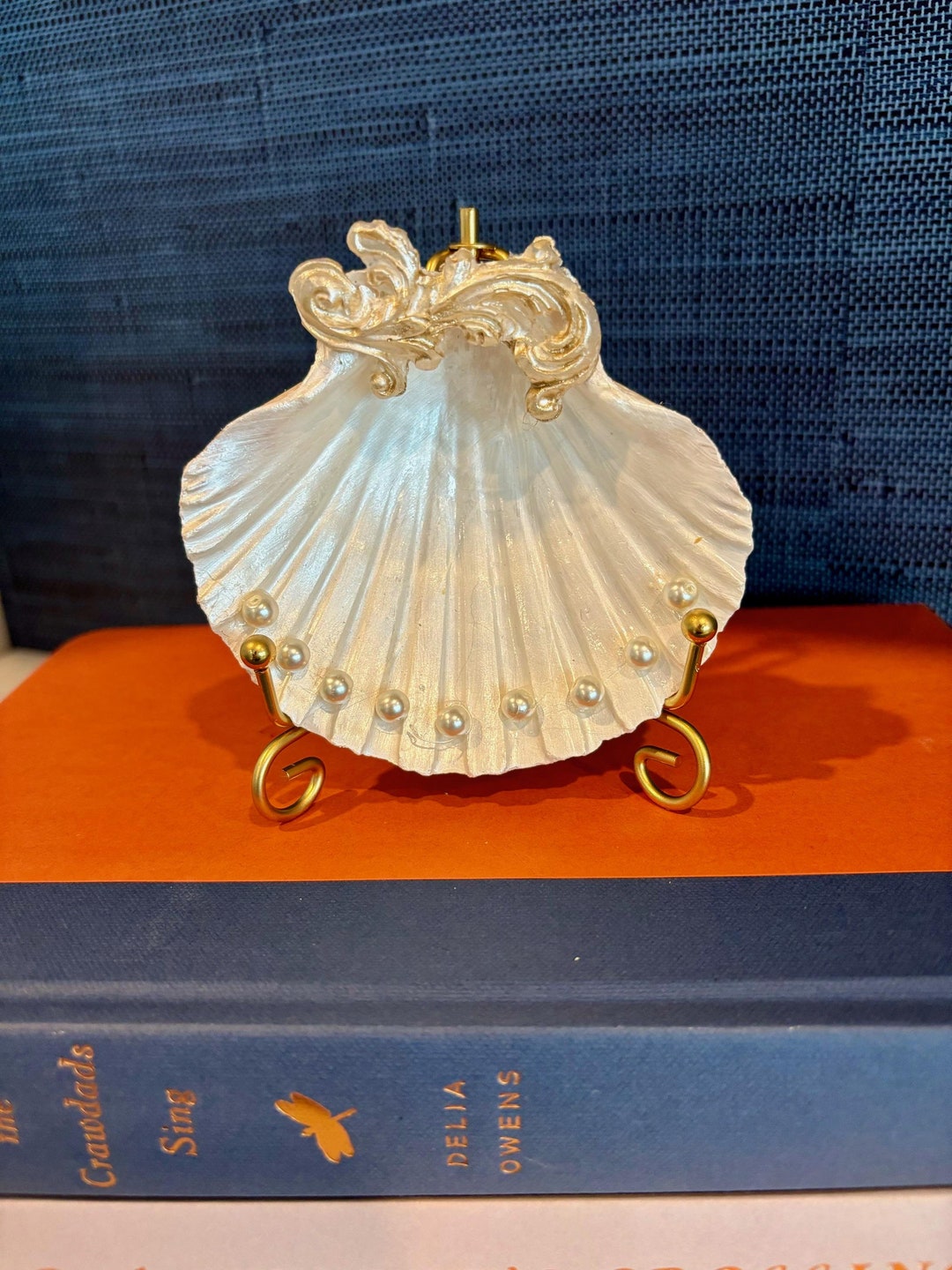 Decoupage Scallop Shell Ring Dish: Bridal Pearl Trinket Holder - Etsy