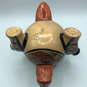 Vintage 3 footed aztec MAYAN pottery vase/cup from Costa Rica image 6