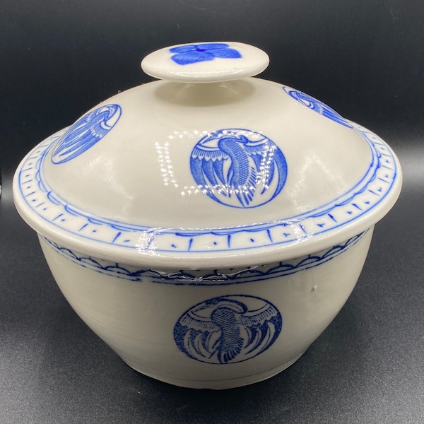 Blue and White Rice Bowl Etsy