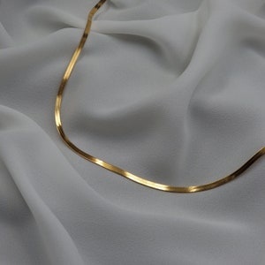 Halskettinkje &quot;Nemo&quot; | Gouden halsketting | Visgraten Halskette | Minimalistische Kette für Sie | 14k goudgel, 925er sterlingzilver