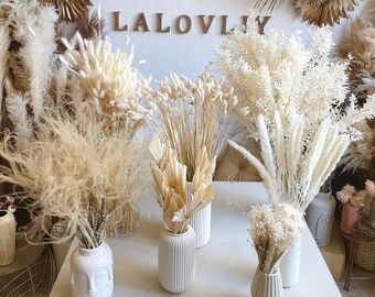 Bunch of dried flowers Phalaris blue by LALOVLIY Magdeburg