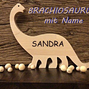 DINOSAURUS mit Name aus Holz Holzspielzeug personalisiert Kinderspielzeug Personalisierten Geschenk