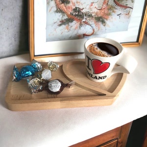 EASTER gift, Valentine's Day gift, birthday gift wooden tray for coffee, tea, and snack, gift for mom wood image 5