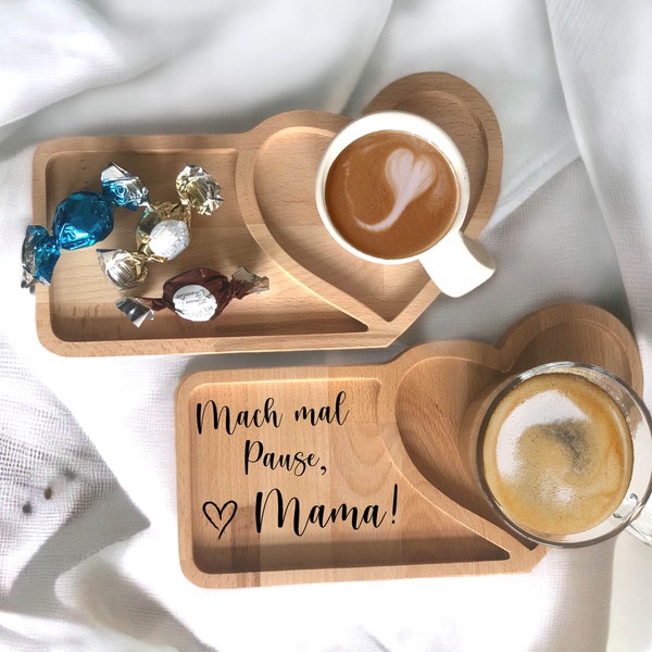 OSTERN Geschenk, Valentinstag Geschenk, Geburtstag Geschenk  Holz Tablett für Kaffee, Tee, und Snack , Geschenk für Mama Holz