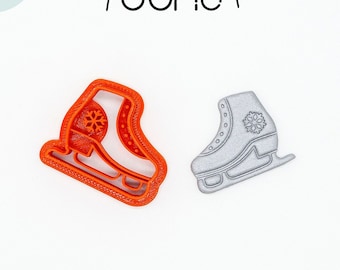 Ice Skate Cookie Cutter: 3D Printed Clay, Polymer Clay