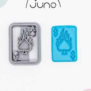Ace of Spades Card, Gedrukte Klei, Polymeer Klei, Cookie Cutter