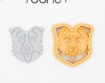 Border Collie Gesicht, Hund Cutters, Printed Clay, Polymer Clay, Cookie Cutter