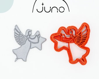 Vintage Angel Christmas Ornament Printed Clay, Polymer Clay, Cookie Cutter