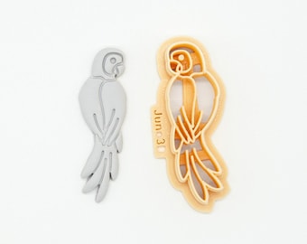 Macaw Parrot Printed Clay, Polymer Clay, Cookie Cutter
