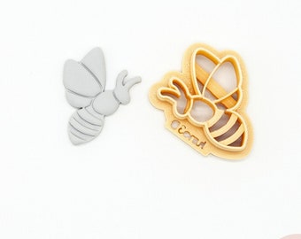 Elegant Bee Side Printed Clay, Polymer Clay, Cookie Cutter