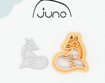 Adorable Fox Shape Printed Clay, Polymer Clay, Cookie Cutter