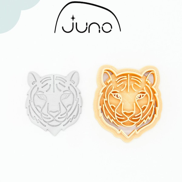 Tiger Face Printed Clay, Polymer Clay, Cookie Cutter