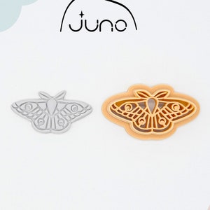 Saturnia Motte, Schmetterling bedruckter Ton, Polymer Clay, Ausstechform