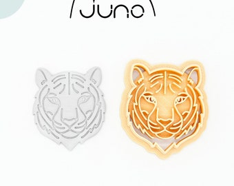 Tiger Face Printed Clay, Polymer Clay, Cookie Cutter