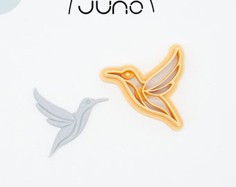 Hummingbird Shape Printed Clay, Polymer Clay, Cookie Cutter
