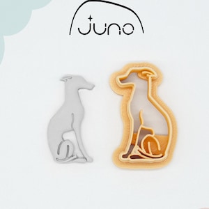 Italian Greyhound Body, Dog cutters Printed Clay, Polymer Clay, Cookie Cutter
