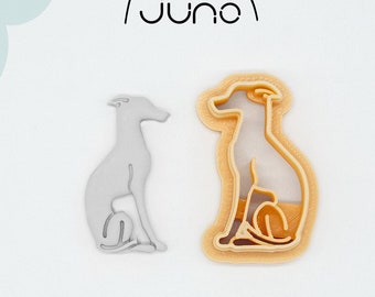 Italian Greyhound Body, Dog cutters Printed Clay, Polymer Clay, Cookie Cutter