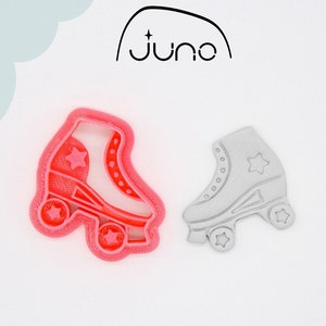 Roller Skate with Wheels Printed Clay, Polymer Clay, Cookie Cutter